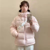 Down Cotton-padded Jacket Women's Hooded Loose And Warm Couple Coat
