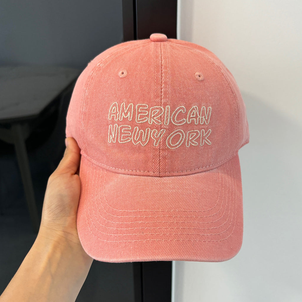 American Retro Washed Denim Peaked Cap Female Korean Style