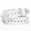 Buckle Three-piece Diamond Belt Female Leisure Rhinestone