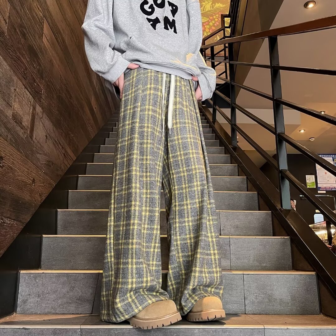 Fashion Plaid Casual Pants For Men And Women
