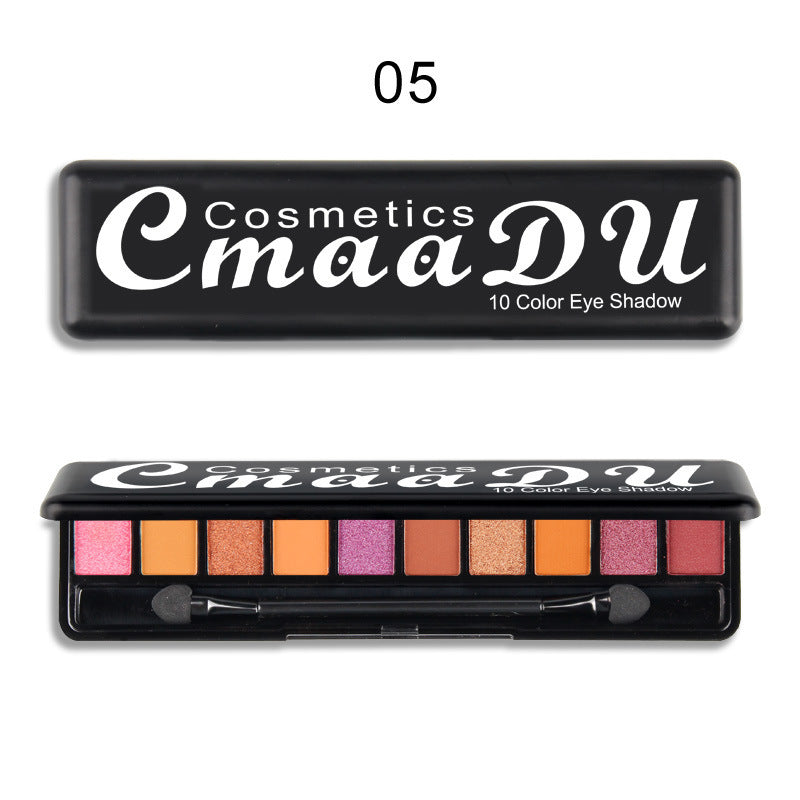 Creative 10 Color Matte Pearlescent Eyeshadow Palette