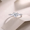 Love Comes From The Heart - A Wedding Ring Set With Top-quality Moissanite S925 Silver And Platinum-plated Diamond Can Be Tested With A Diamond Pen