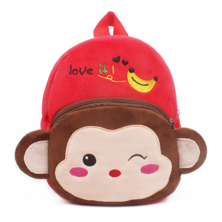 Lovable 1-2 year old boys and girls small books to prevent loss of cartoon Plush bag baby traction rope one piece