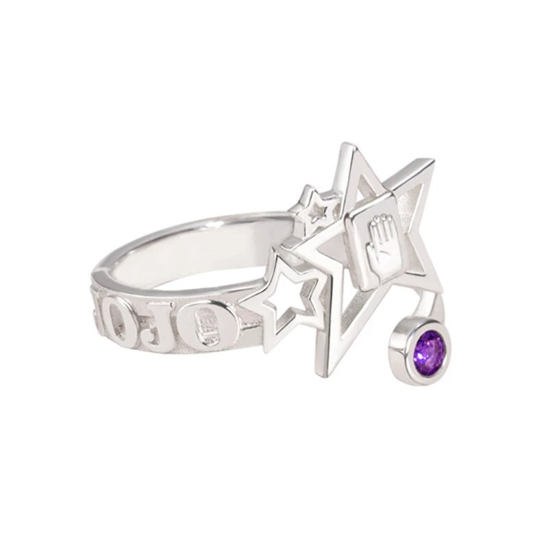 Purple Crystal Men's And Women's Rings