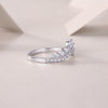 Victoria - A Wedding Ring Set With Top-quality Moissanite S925 Silver And Platinum-plated Diamond Can Be Inspected With A Diamond Pen