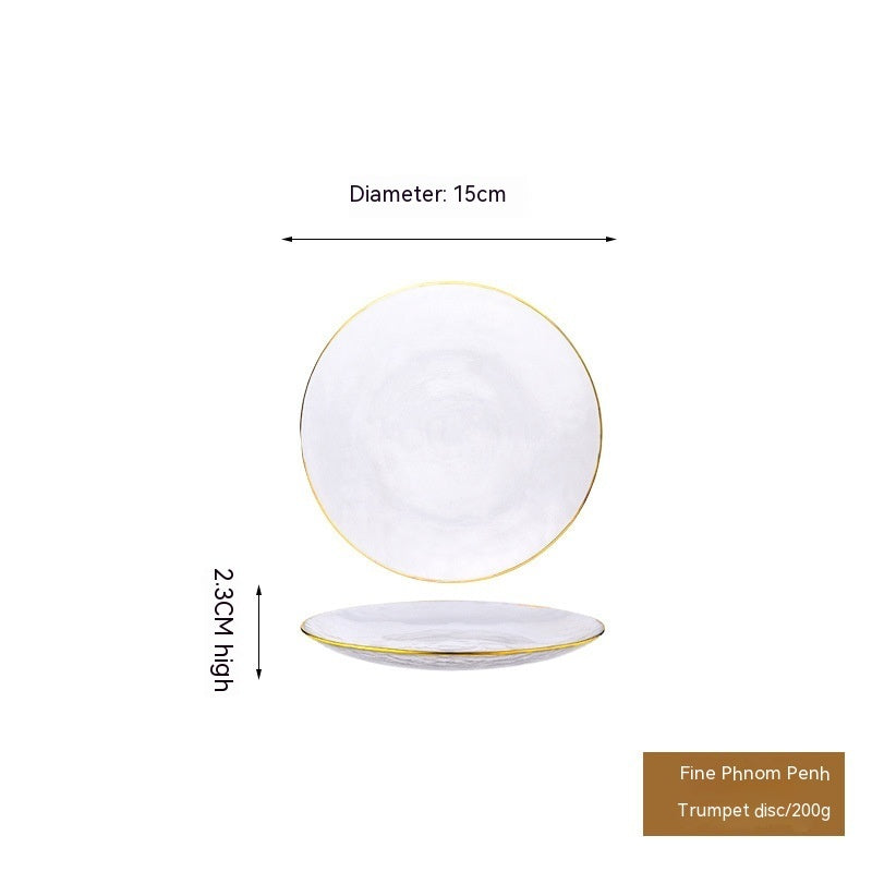 Phnom Penh Fruit Plate Creative Set Glass Plate Household