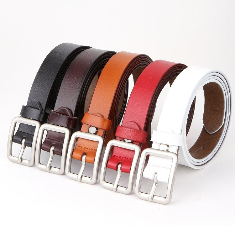 Two-layer Cowhide Women's Belt Belt Commuter Decoration