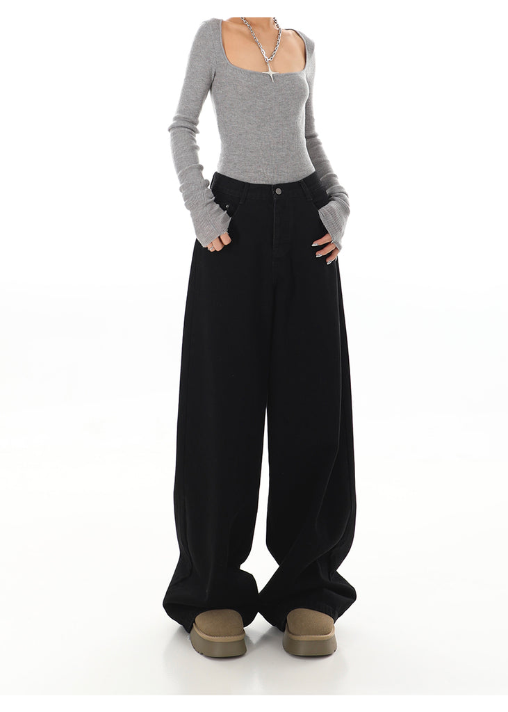 Summer Black Straight Casual Jeans For Women