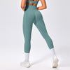 Seamless High-waisted Nine-inch Pants Pleated And Hip-lifting Fitness Pants