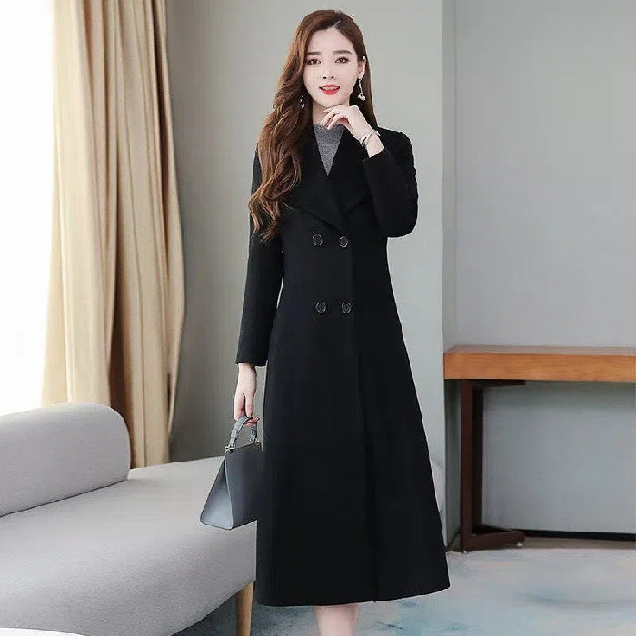 Woolen Coat Women's Lapel Slim Jacket