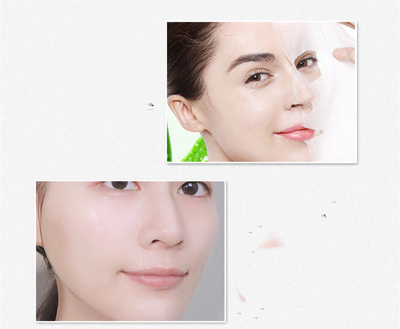 Aloe replenishment mask, stay up late, moisturize and repair pox and print.