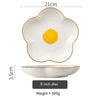 Simple SUNFLOWER Ceramic Poached Egg Household Creative Tableware