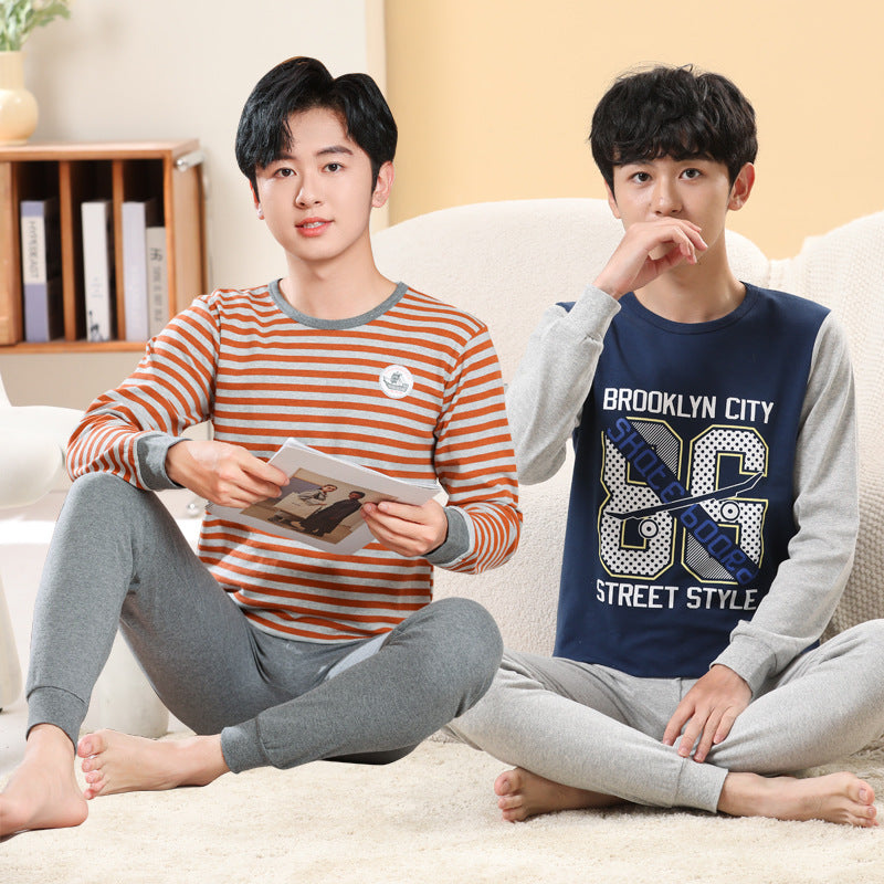 Children's Pajamas Cotton Boys' Base Teen Underwear Suit