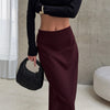High Waist Slimming Sense Of Design Split Straight Skirt