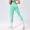 Seamless High-waisted Nine-inch Pants Pleated And Hip-lifting Fitness Pants