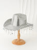 Western Cowboy Hat Sequined Tassel XINGX Design Floppy Hat