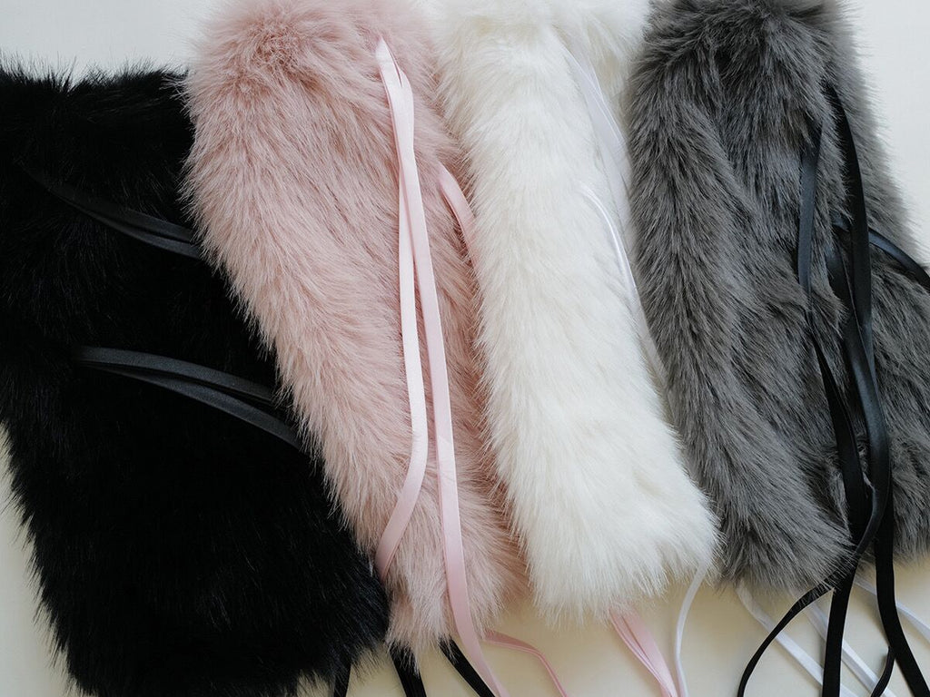 Autumn And Winter Lace Up Fur Leg Warmer Thickened Middle Foot Sock