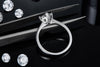 A Heart-stirring Kiss - A Wedding Ring Set With 1-carat Top-quality Moissanite S925 Silver And Platinum-plated Diamond. The Ring Can Be Inspected With A Diamond Pen