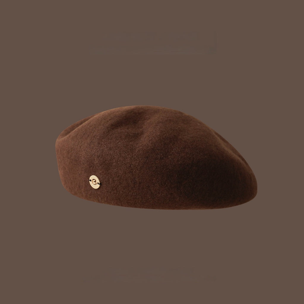 Brown Beret Women's Retro Elegant Hat
