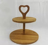 Bamboo Three-layer Cake Inventory Heart Snacks Wooden Tray Kitchen Tools