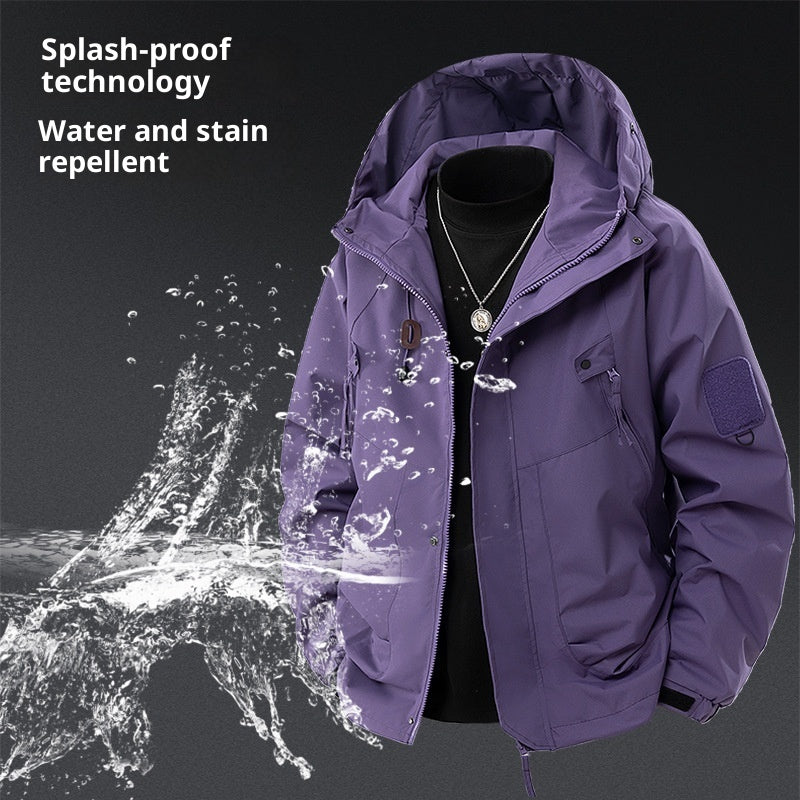 Loose Cargo Waterproof Jacket Coat Hooded