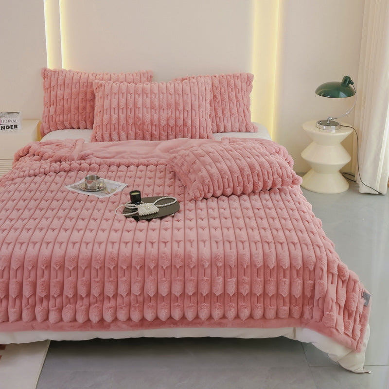 Mink Fur Qiu Blanket Thickening Nap Blanket