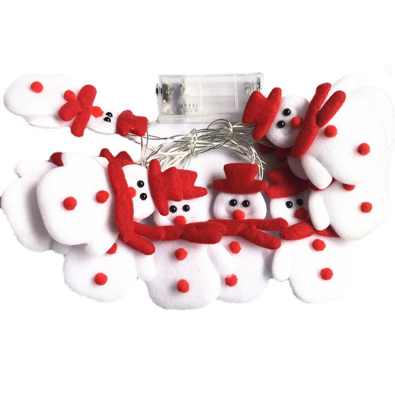 Fabric Felt Polka Dot Christmas Holiday Room Decoration Led String Lamp