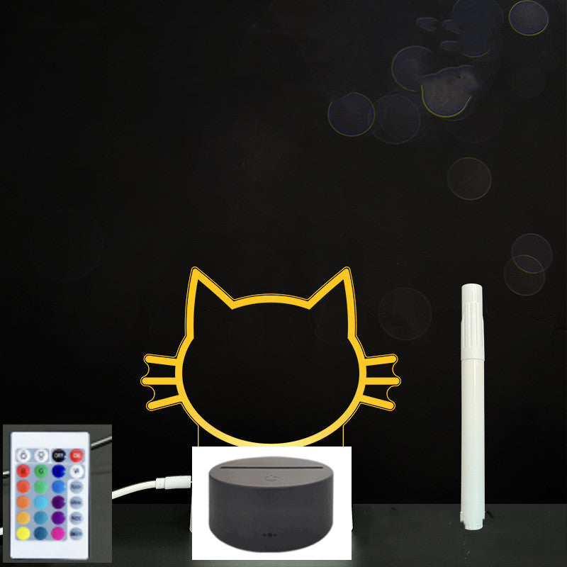 لوحة أكريليك ثلاثية الأبعاد مع إضاءة LED للوحة رسائل بخط اليد