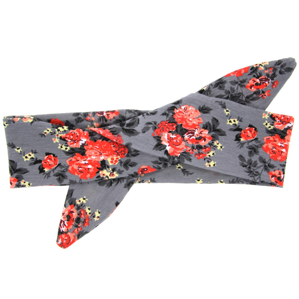 New Printed Children Diy Rabbit Ear Headband Parent-Child Suit