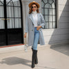 Women's Mid-Length French Hepburn Style Retro Slim Wool Coat