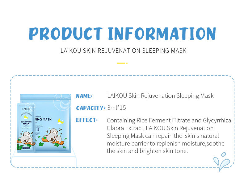 Clean Sleep Facial Mask Sheet