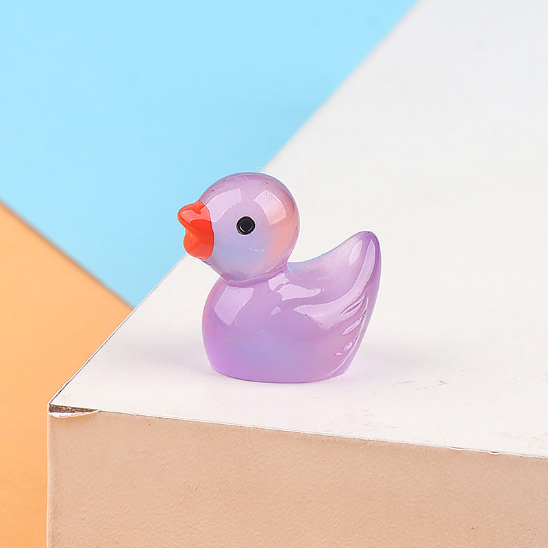 Luminous Little Duck Resin Accessories Micro Landscape Ornaments