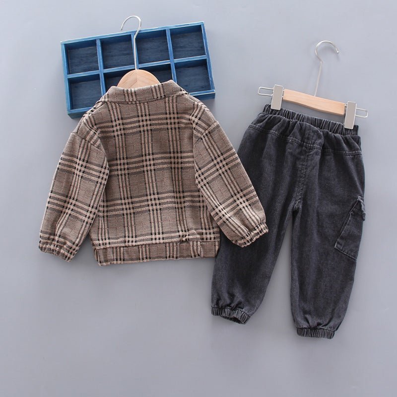 Baby boy long sleeve plaid suit - Eshtree