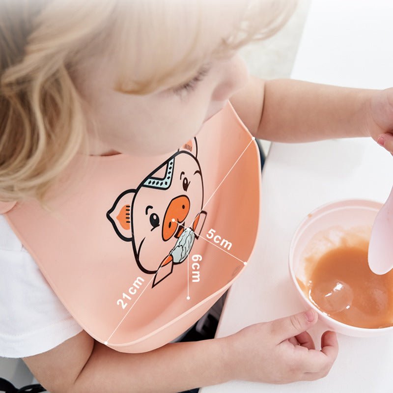 Baby Eating Bibs Baby Food Supplement Bibs Children Kids Saliva Waterproof Bibs Silicone Super Soft Food Rice Pockets - Eshtree