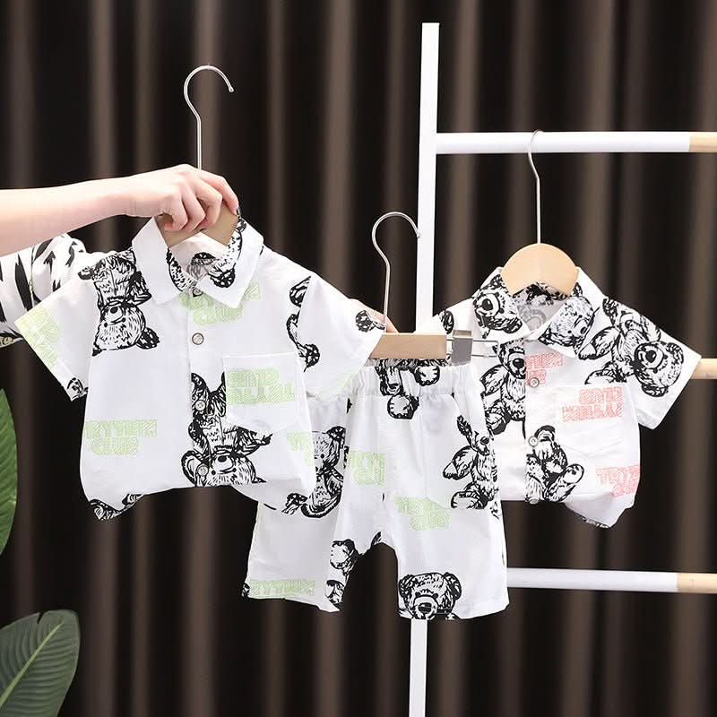 Baby Lapel Short Sleeve Shirt Suit Kids Lightweight Children's Clothing - Eshtree