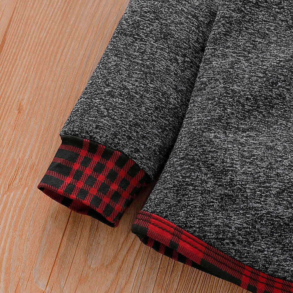 Baby Long Sleeve Plaid Sweater Set - Eshtree