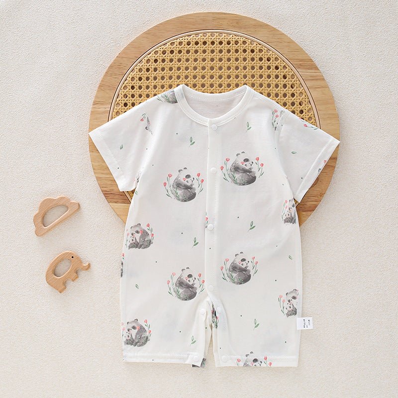 Baby Short Sleeve Boneless Jumpsuit Summer Newborn - Eshtree