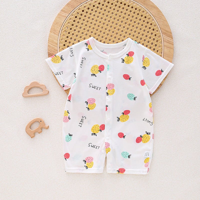 Baby Short Sleeve Boneless Jumpsuit Summer Newborn - Eshtree