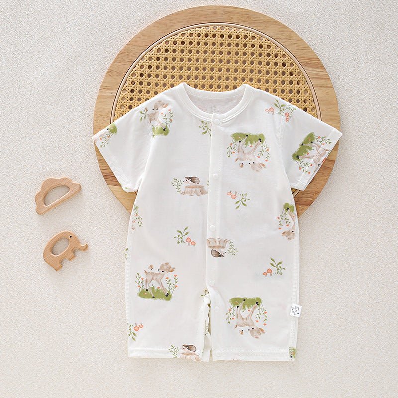 Baby Short Sleeve Boneless Jumpsuit Summer Newborn - Eshtree