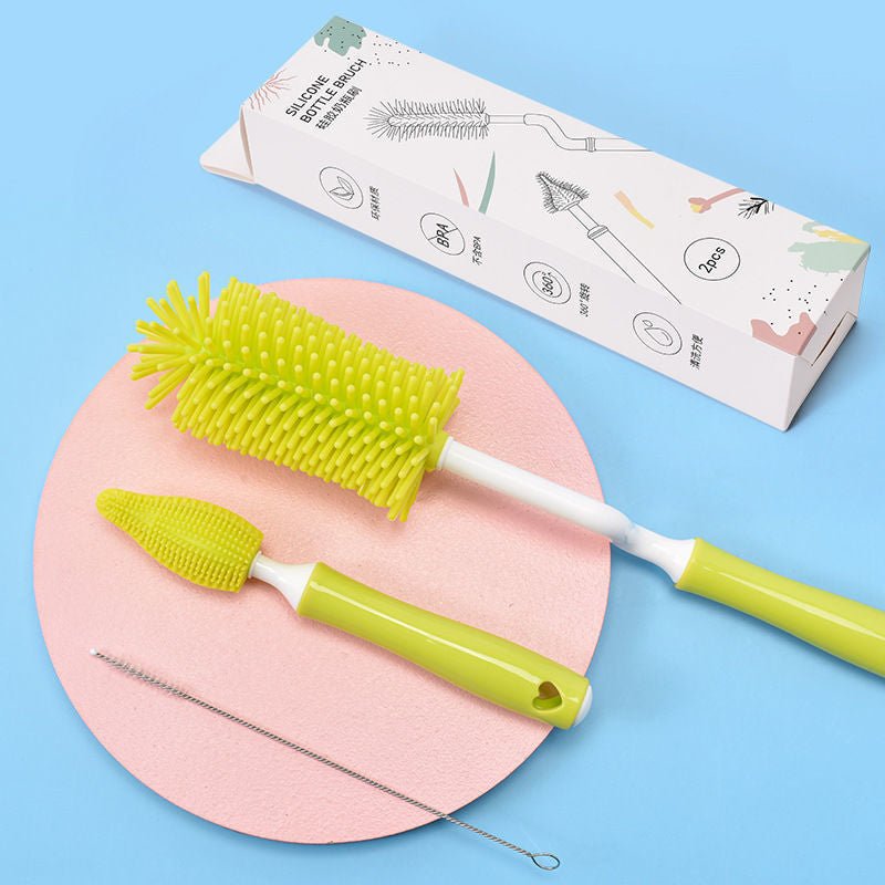 Baby Silicone Baby Bottle Brush Straw Scrubbing Baby Bottle Brush Cleaning - Eshtree