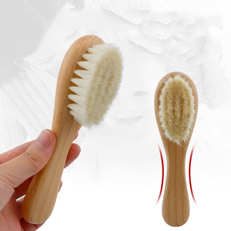 Baby Wool Brush Set, Baby Shower, Scrubbing Brush, Shower Comb - Eshtree