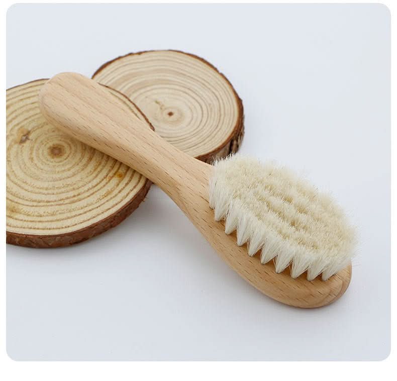 Baby Wool Brush Set, Baby Shower, Scrubbing Brush, Shower Comb - Eshtree