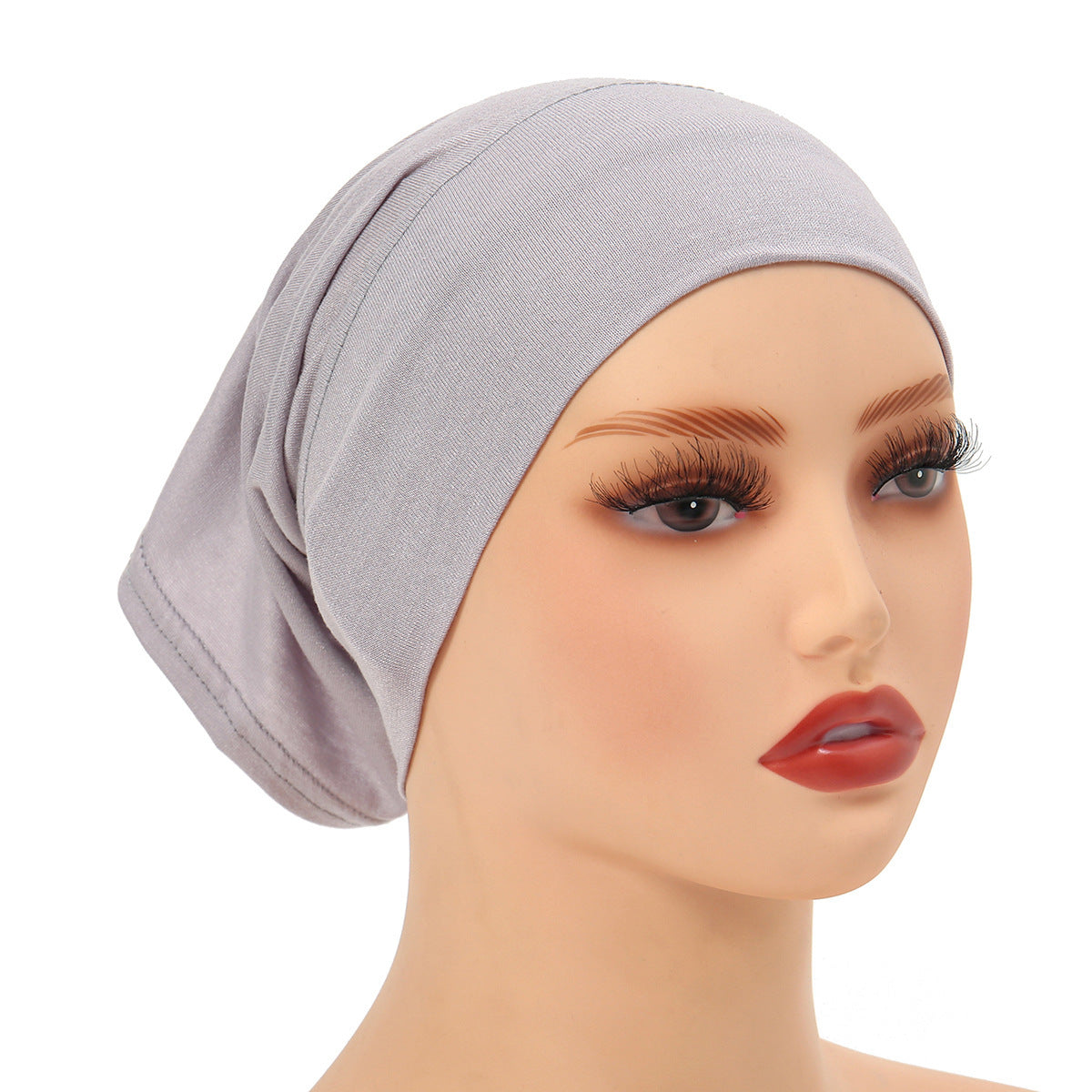 Pure Color Modal Wide-brimmed Mercerized Cotton Stretch Sleeve Cap