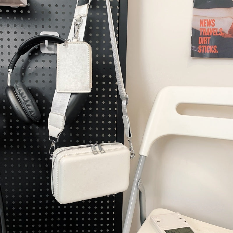 Crossbody Men's Street Pure Color All-matching Simple Single-shoulder Bag