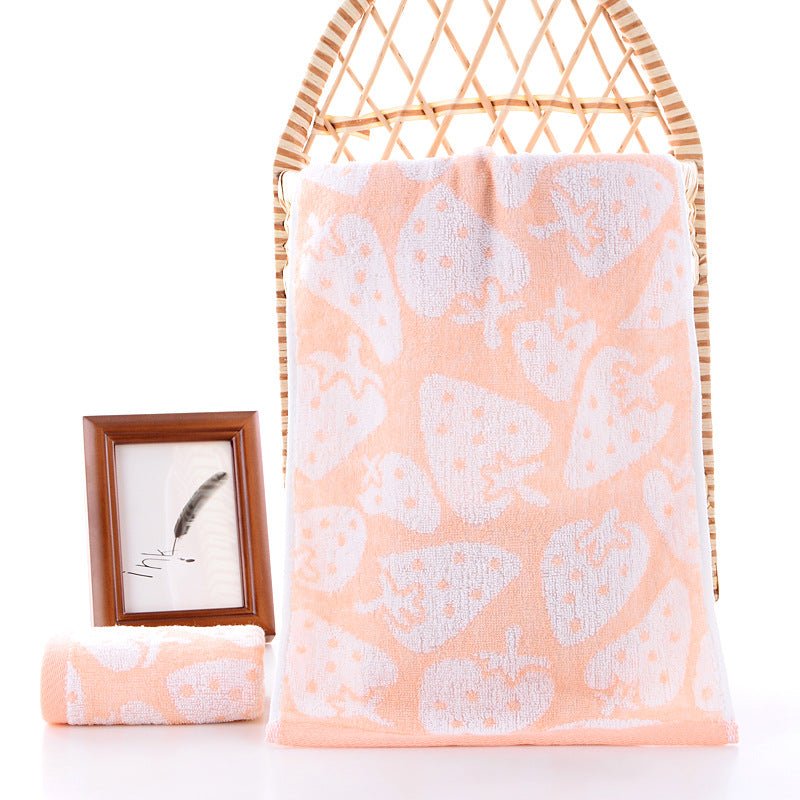 Bamboo Fiber Strawberry Towel Absorbs Water - Eshtree