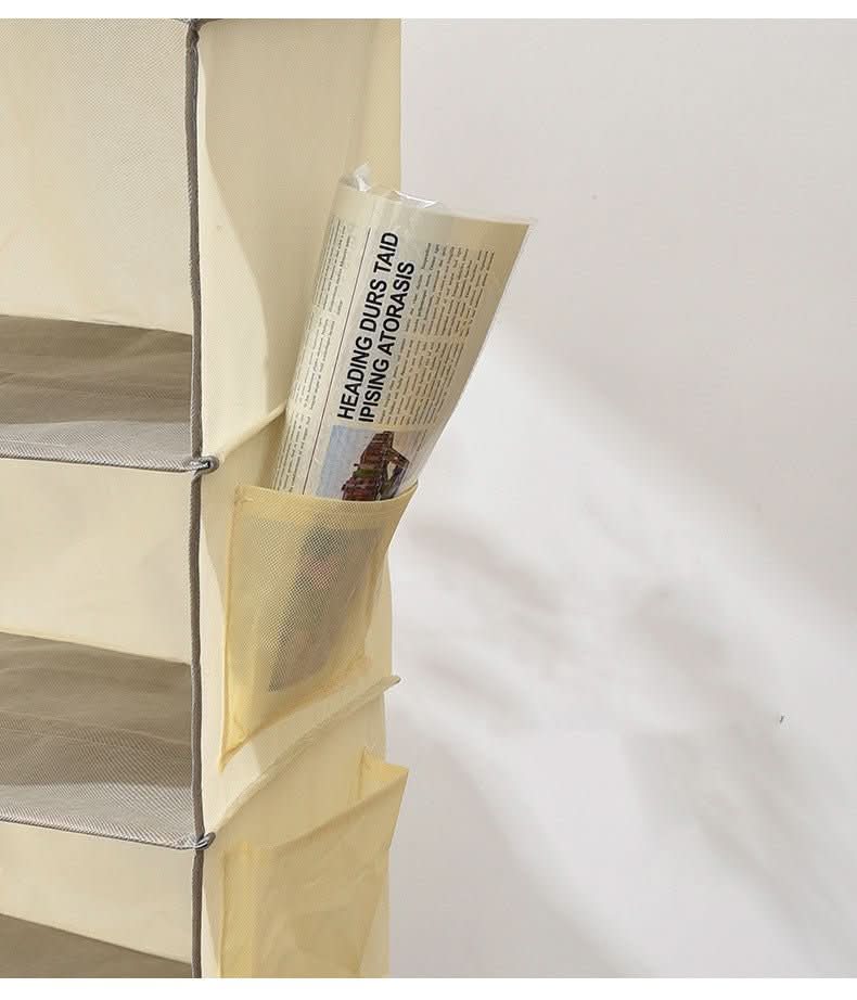 Bamboo Multi Layer Wardrobe Storage Hanging Bag - Eshtree