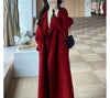 Women's Lace-up Long Elegant Woolen Coat