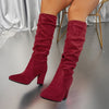 Style Chunky Heel Pointed-toe Fashion Female Boots