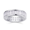 Heartbeat Notes - A Wedding Ring Set With Top-quality Square Moissanite S925 Silver And Platinum-plated Diamond. The Ring Can Be Inspected With A Diamond Pen