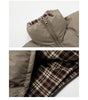American Retro Double-sided Plaid Cotton-padded Jacket
